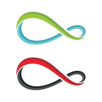 Set Colorful Infinity Loop Logo Template Illustration Design. EPS 10. vector