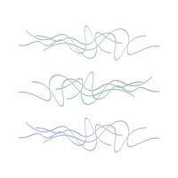Set Abstract Hair Lines Template Illustration Design. EPS 10. vector