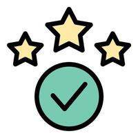 High Quality Icon Premium Standard in Flat Line Color Style. vector