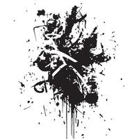 Wavy and distorted grunge effect for experimental artwork vector