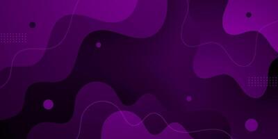 Abstract dark purple wave fluid 3D pattern background. Trendy shapes geometric design. vector