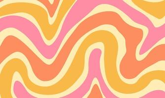 Groovy hippie 70s backgrounds. Waves, swirl, twirl pattern. Twisted and distorted texture in trendy retro psychedelic style. Y2k aesthetic. vector