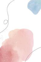 Modern frame with watercolor stains. Watercolor template with place for text. Hand drawn abstract background. vector