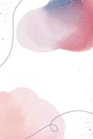 Watercolor template with place for text. Hand drawn abstract background. Modern frame with watercolor stains vector