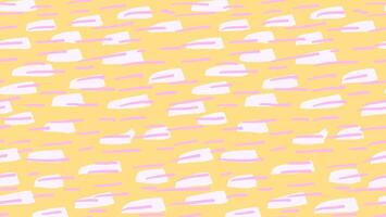 Plain abstract organic shapes seamless pattern. hand drawn sketch unique forms print on a yellow background. Contemporary minimalist ornament. vector