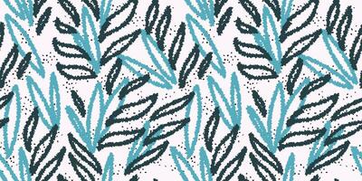 Unique abstract organic shapes seamless pattern. hand drawn sketch. Creative blue forms background print. Contemporary minimalist ornament. vector