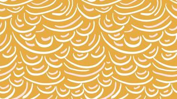 Minimalist plain print. Abstract organic shapes seamless pattern on a vintage yellow background. hand drawn sketch unique forms semicircle lines. Contemporary ornament vector
