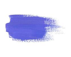 Stroke of purple acrylic paint, wide brush, isolated on white background. Color of spring mood and vibe. vector