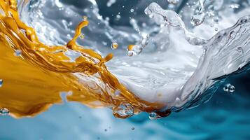 A close up of a liquid being splashed photo