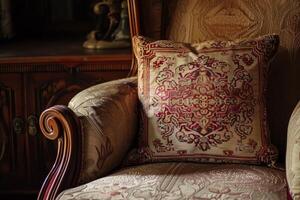 A chair with a cushion photo