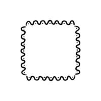 Square frame with dots. Black and white design. illustration. vector