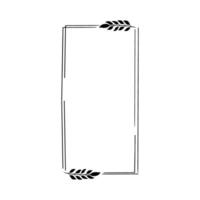 Illustration of a frame with leaves. illustration in a flat style. vector