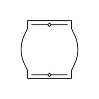 Skirt icon. Outline Skirt icon for web design isolated on white background vector
