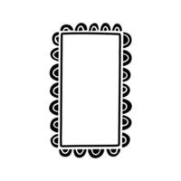 vintage frame icon over white background, line style, illustration vector