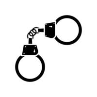 Handcuffs line style icon design of Security system warning protection danger web alert and safe theme illustration vector