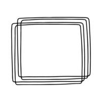 Simple hand drawn doodle of a frame. illustration. vector