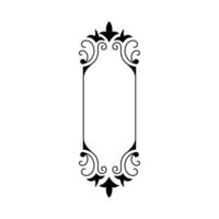 decorative frame victorian line style isolated icon illustration designicon vector