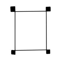 Black square frame isolated on white background. illustration. Eps 10. vector