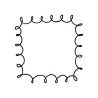 hand drawn doodle frame. Hand drawn sketch border. vector