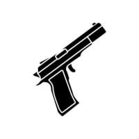 gun silhouette style icon design, Security system warning protection danger web alert and safe theme illustration vector