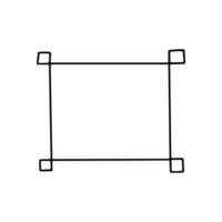 frame rectangle line style icon design of Decorative element theme illustration. vector