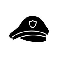 Police cap icon. Flat related icon for web and mobile applications. vector