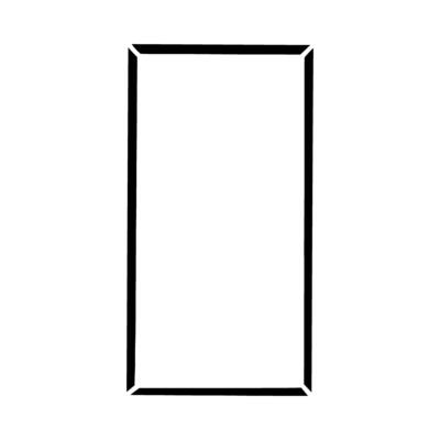 rectangle rectangle icon over white background, line style, illustration