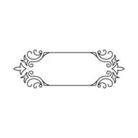 elegant frame victorian line style icon design, illustration vector