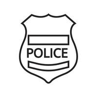 Police badge icon. Flat related icon for web and mobile applications. vector