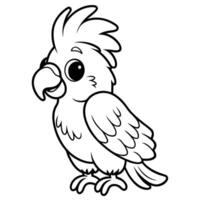 A cartoon bird with a big beak and a white face vector