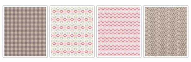 Minimalist Autumn Seamless Patterns,4 Subtle Designs for Fabric, Packaging and More vector