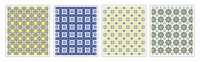 Geometric and Ornamental Seamless Tile Patterns for Interior and Textile Design vector