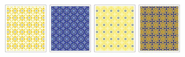 Luxury Seamless Tile Patterns , Decorative and Geometric Minimalist Designs vector