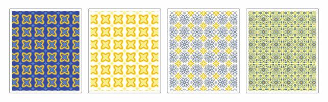 Elegant Seamless Tile Patterns , Abstract, Geometric and Ornamental Designs vector