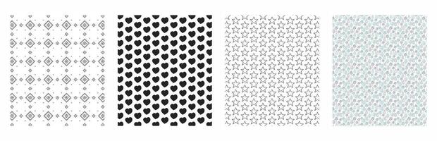 Sleek and Trendy Seamless Patterns for Textiles and Graphics vector