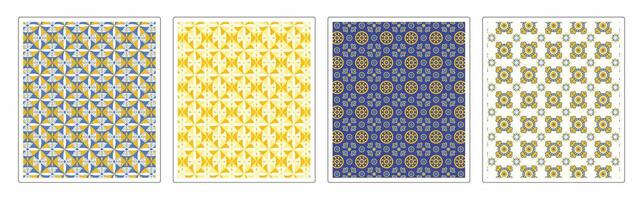 Premium Geometric and Ornamental Tile Patterns , Seamless and High,Quality Designs vector