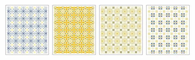 Modern Seamless Tile Patterns , Geometric and Artistic Abstract Designs vector