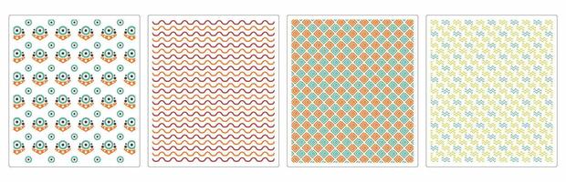 Minimalist Chic Seamless Patterns for Fabric and Digital Art vector