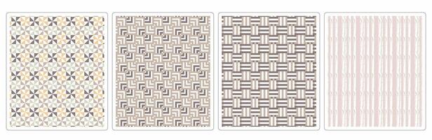 Modern Fall,Themed Seamless Patterns,4 Chic Designs for Textiles and Graphic Projects vector
