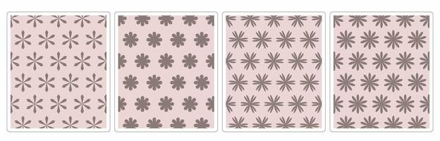 Nature,Inspired Autumn Seamless Patterns,4 Decorative Designs for Fabric and Print vector