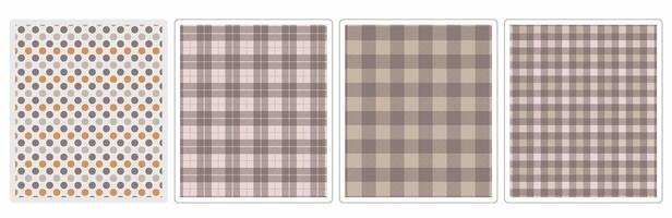 Stylish Fall Seamless Patterns,4 Sophisticated Designs for Textiles and Branding vector
