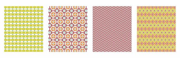 Minimalist Elegant Pattern Set for Fabric and Tiles vector