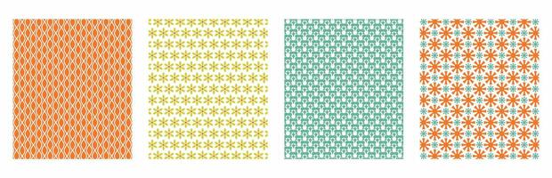 Modern Minimalist Pattern Set for Fabric and Digital Use vector