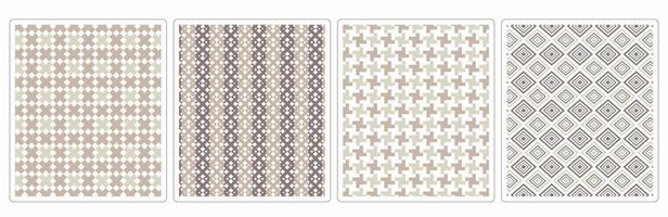 Premium Modern Autumn Seamless Patterns, 4 Trendy Designs for Fabric, Textile and Backgrounds vector