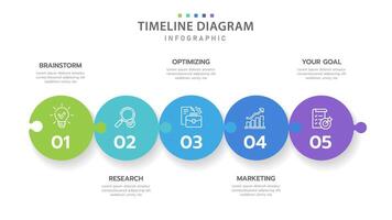 Infographic 5 Steps Business Modern Timeline diagram with hexagons and topics, presentation infographic timeline design layout. vector