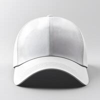Blank White Baseball Cap Mockup for Custom Branding and Design Display photo