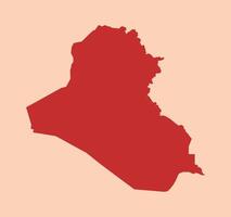 Iraq simple flat red map vector
