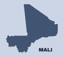 Mali map simple flat vector