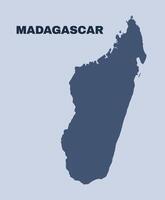 Madagascar map simple flat vector