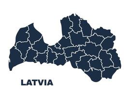 Latvia map flat border outline vector
